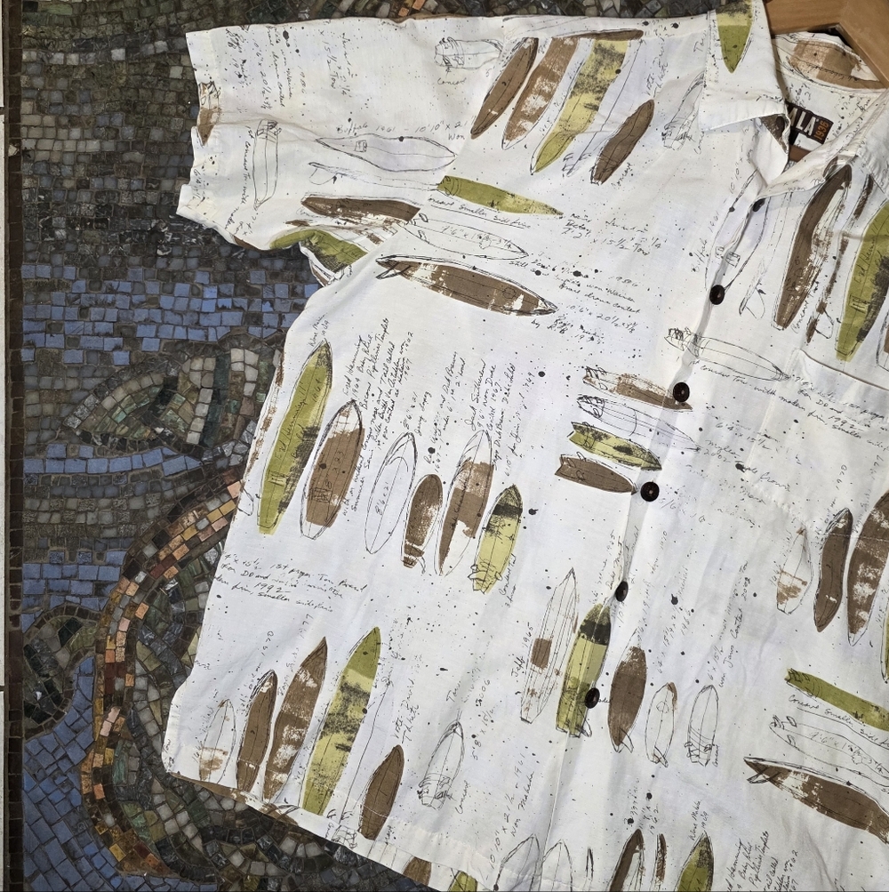 Kahala Hawaiian Shirt Surfboard Engineer Print - Made In Hawaii Kahala 1936